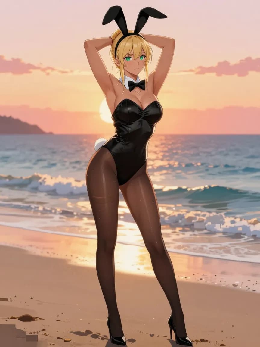 Alexa - Bunny Girl - Beach Sunset