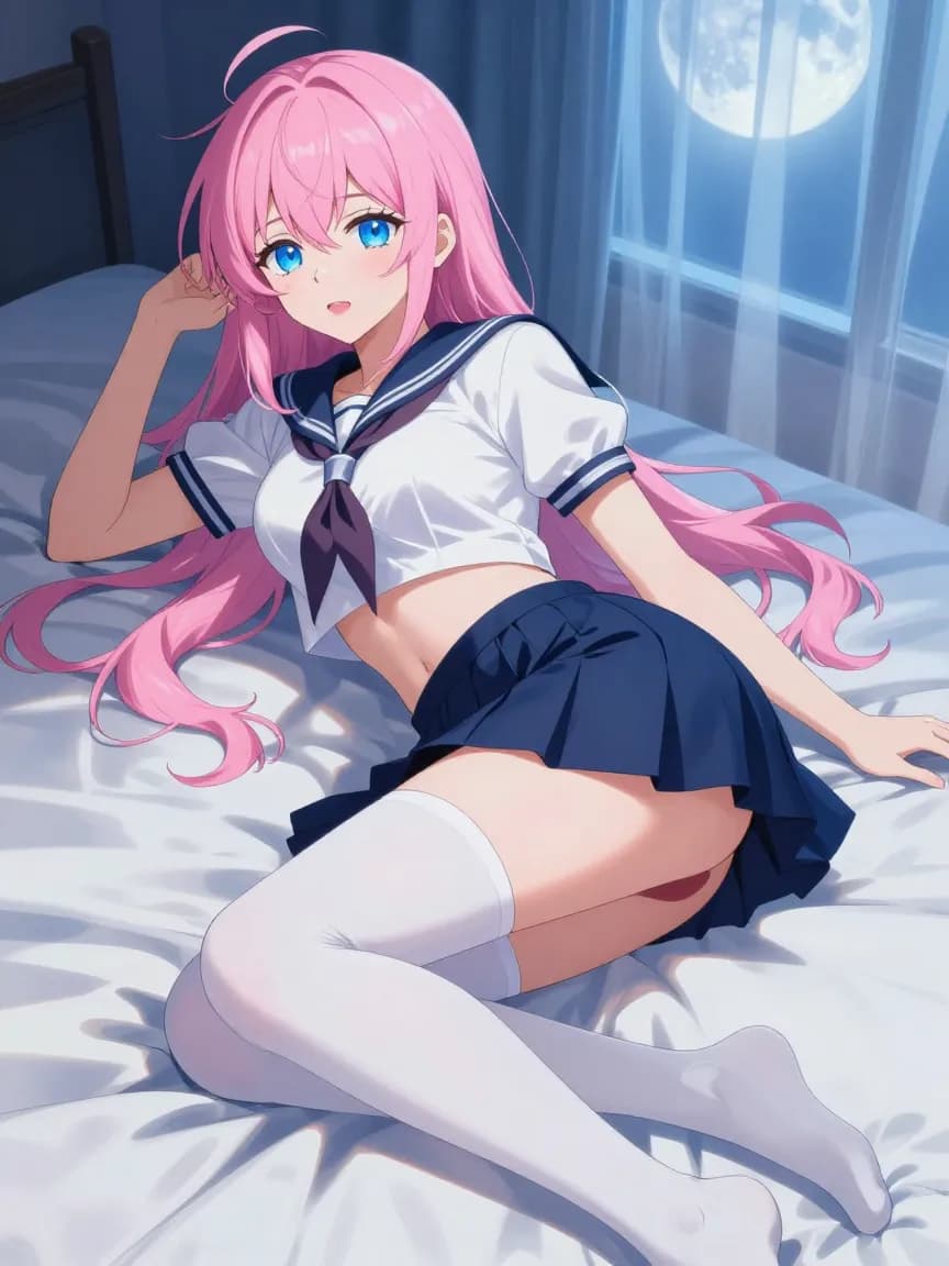 Cherry - JK Uniform - Bedroom Moonlight