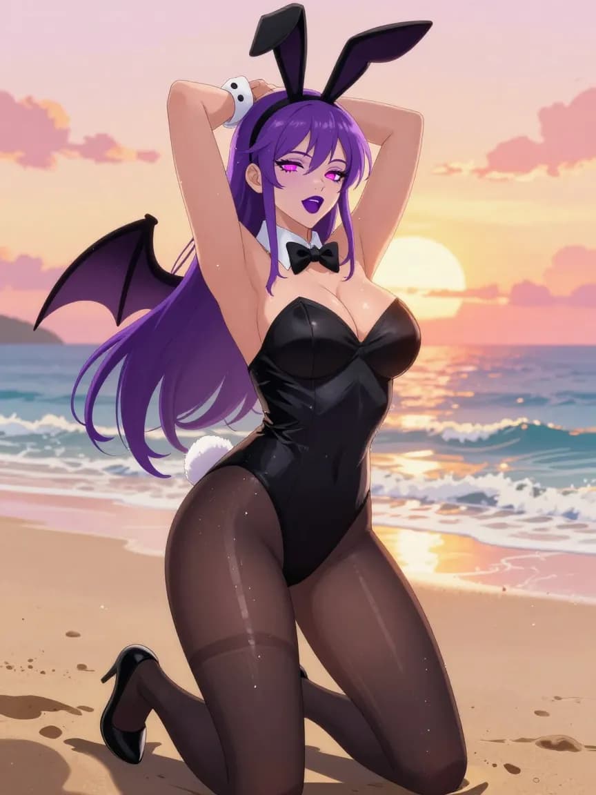 Lilith - Bunny Girl - Beach Sunset