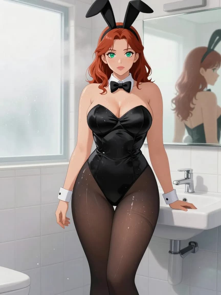 Victoria - Bunny Girl - Bathroom Steam