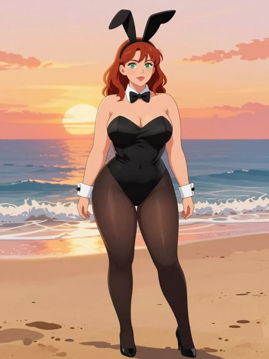 Victoria - Bunny Girl - Beach Sunset