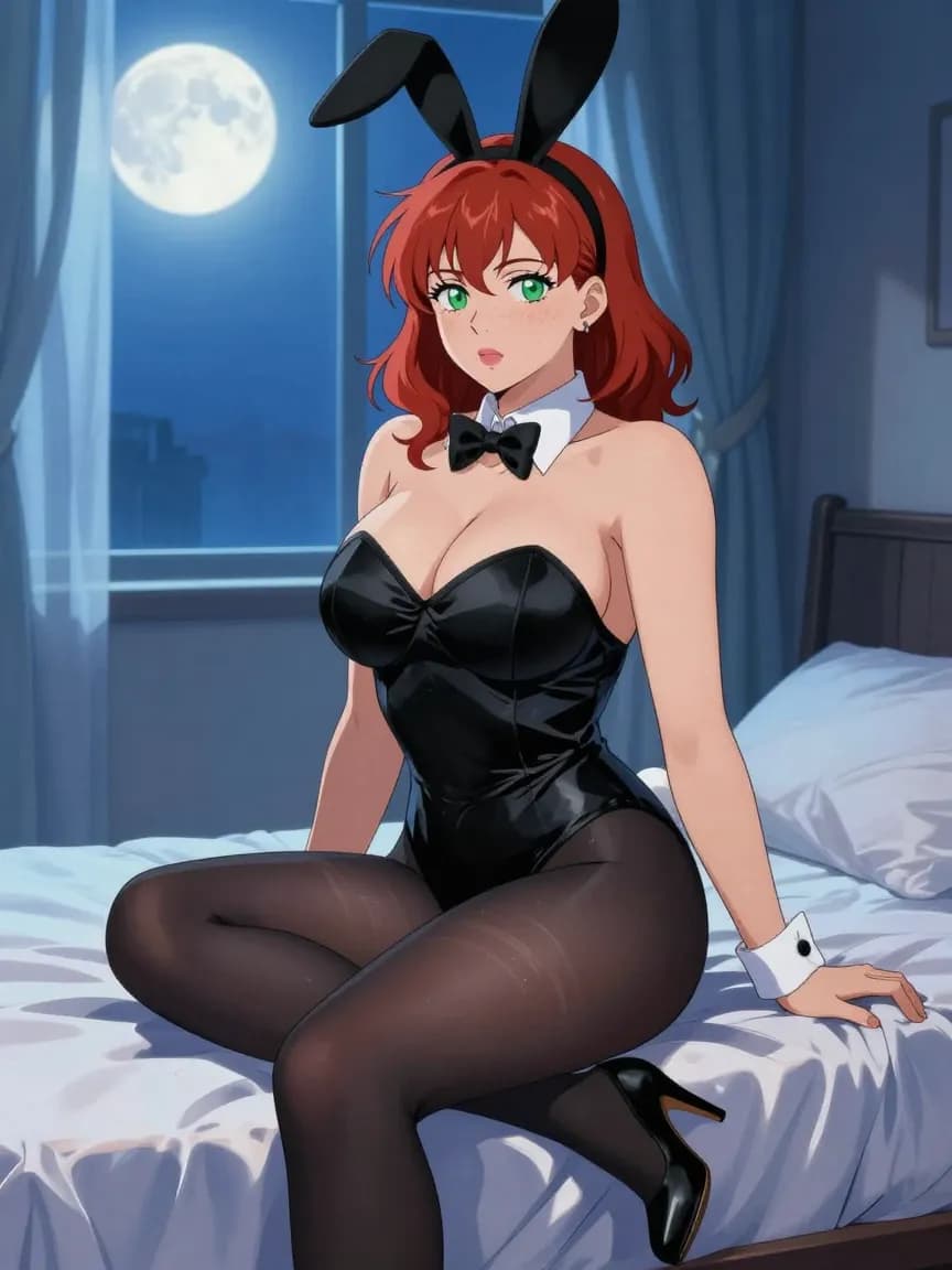 Victoria - Bunny Girl - Bedroom Moonlight