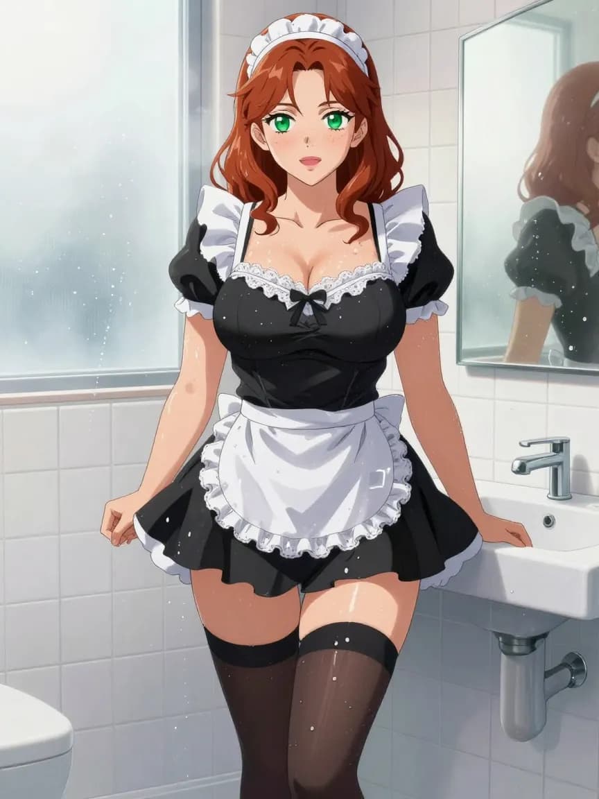 Victoria - Maid Outfit - Bathroom Steam