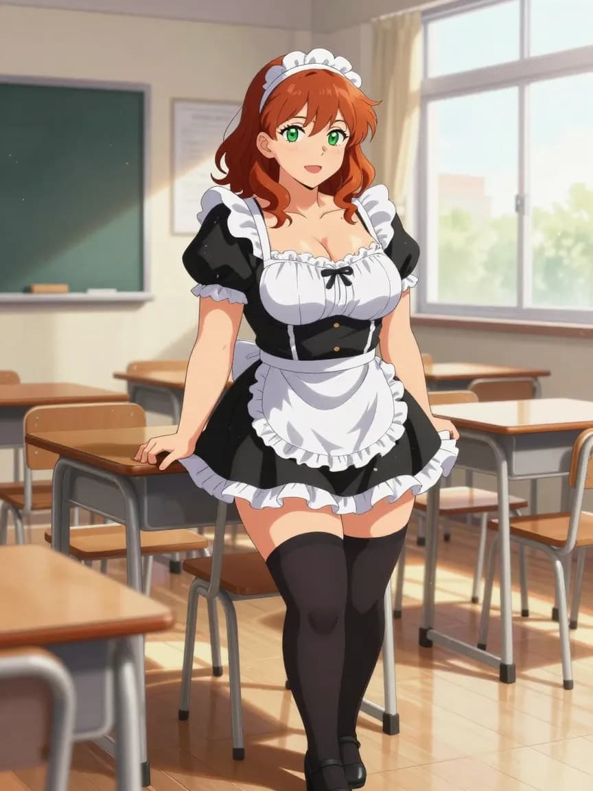 Victoria - Maid Outfit - Classroom Afternoon