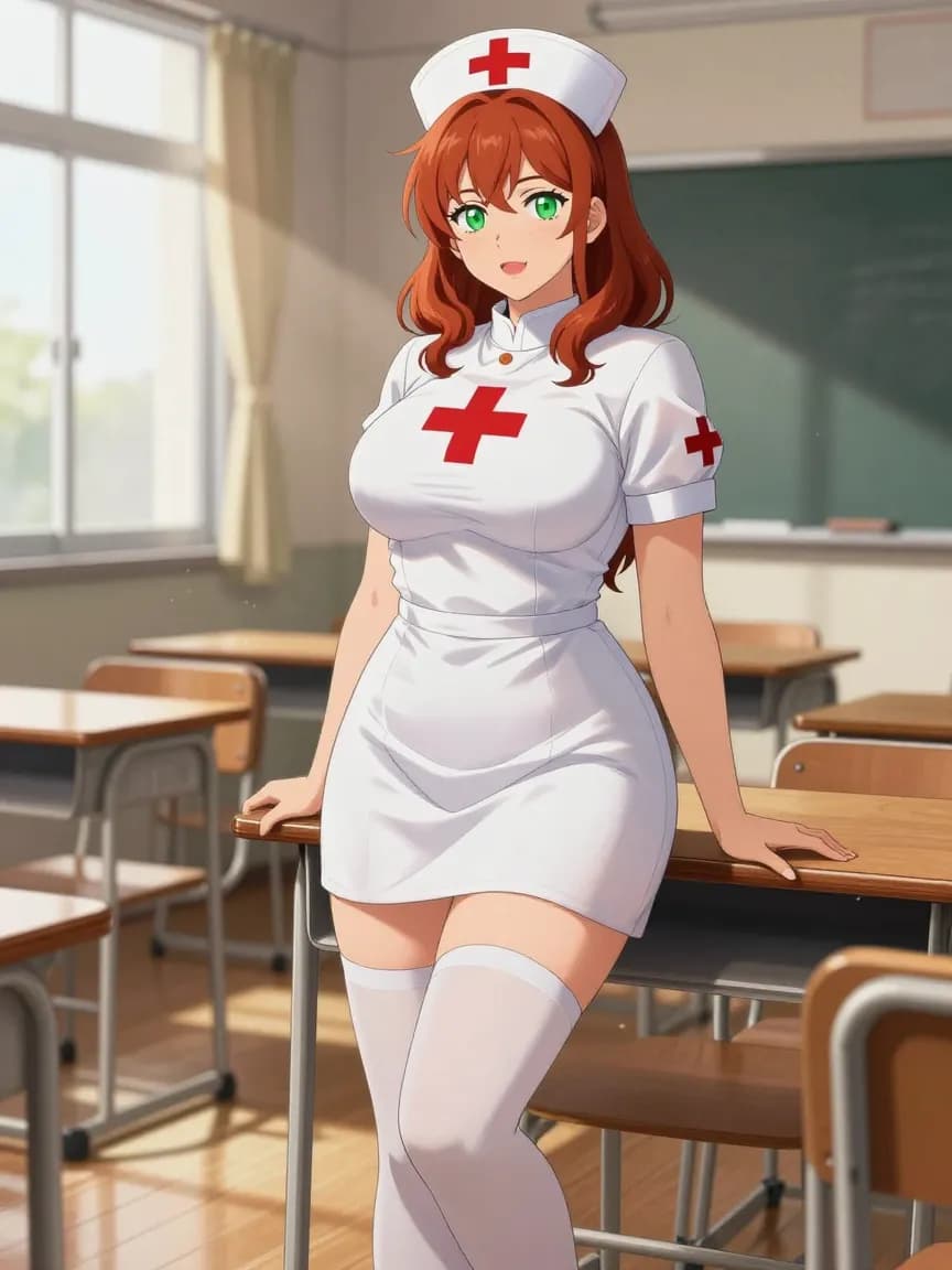 Victoria - Nurse Cosplay - Classroom Afternoon