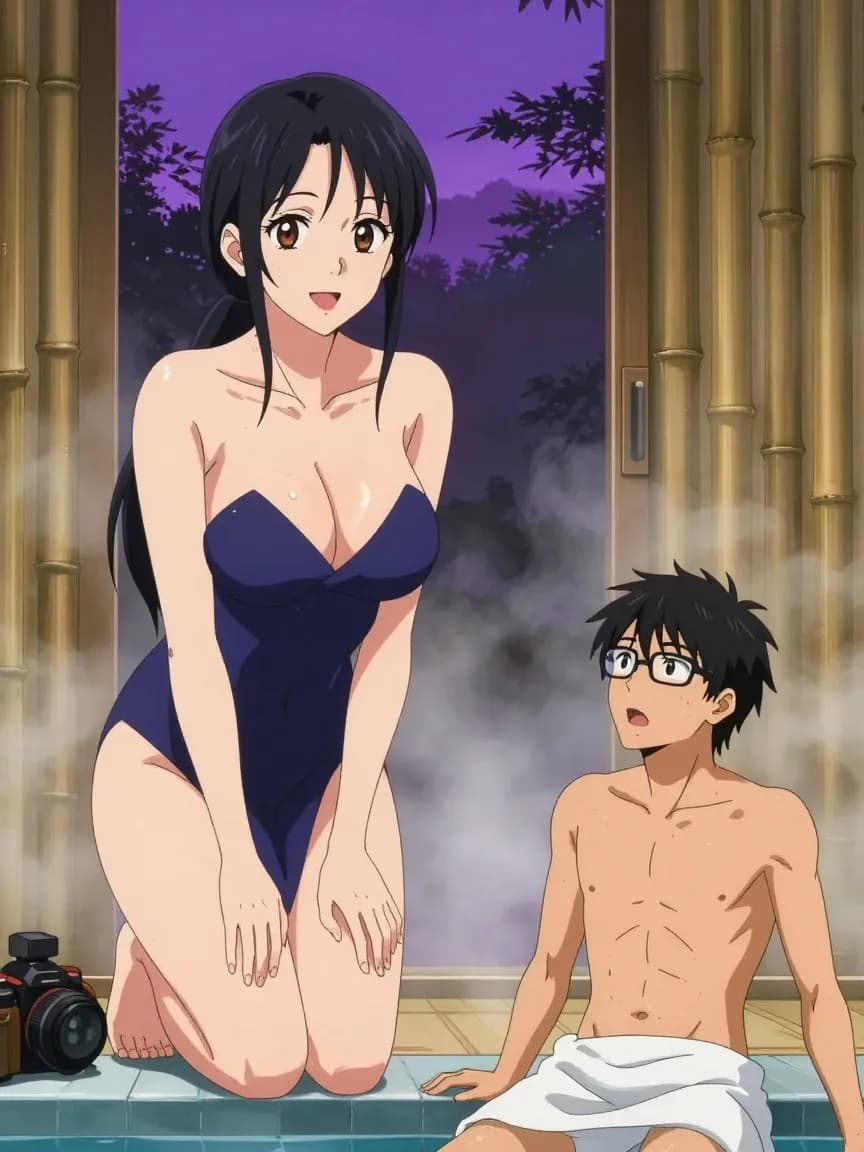 Photography Student Uncovers Busty Ryokan MILF's Futanari Secret
