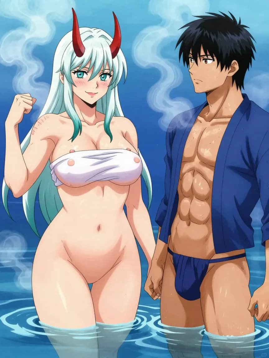 Horned Warrior Onsen Invitation - 3