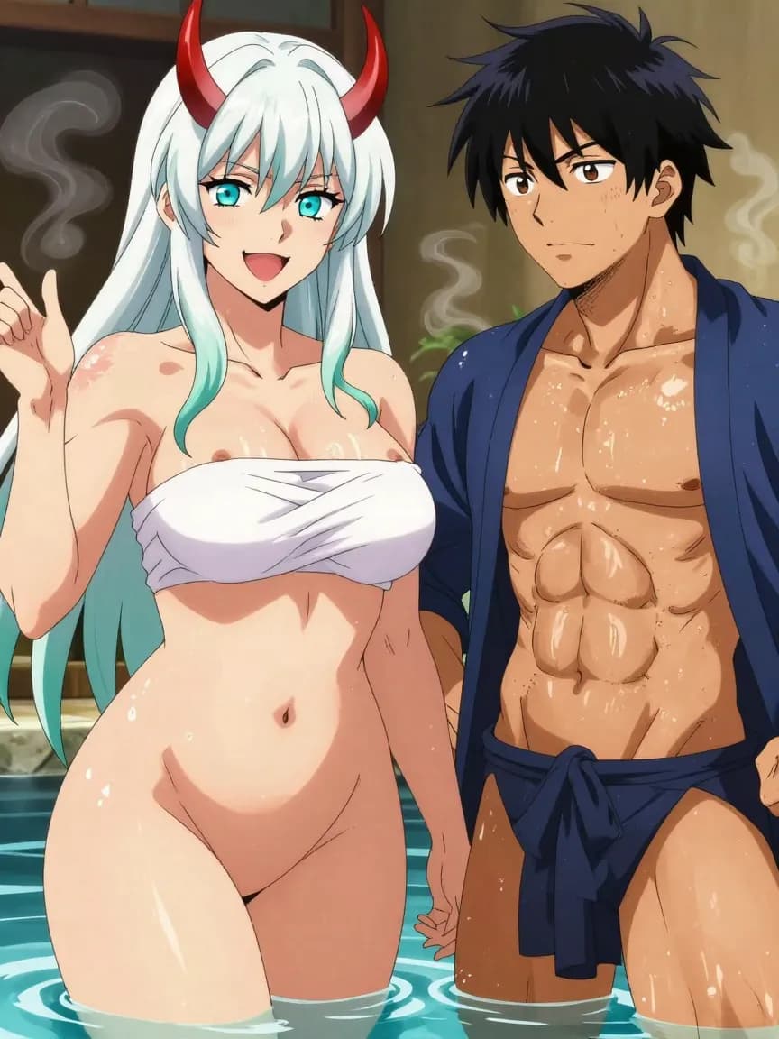 Horned Warrior Onsen Invitation - 4