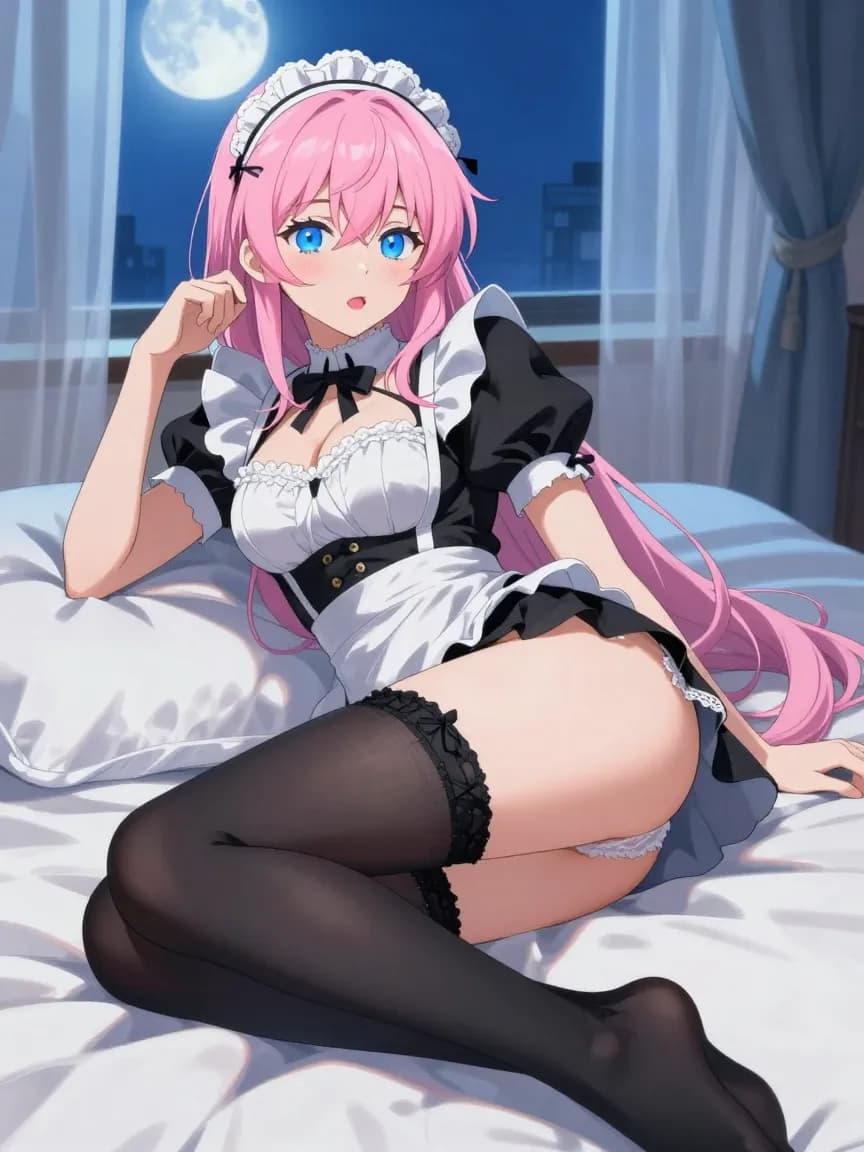 Cherry - Sexy Maid - Bedroom Moonlight
