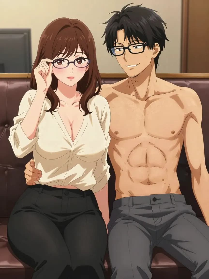Senior Futanari Strategist's Bulge Exposed Late Night at Firm - 16