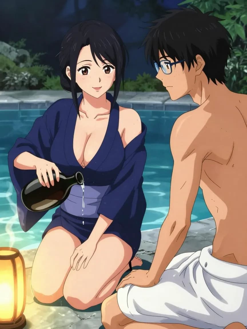Photography Student Uncovers Busty Ryokan MILF's Futanari Secret - 2