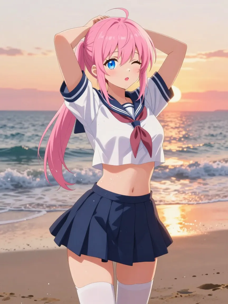 Cherry - JK Uniform - Beach Sunset