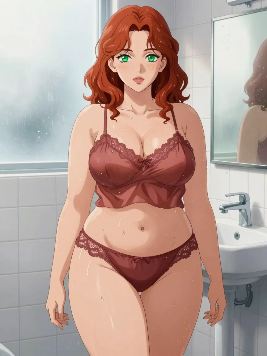 Victoria - Silk Lingerie - Bathroom Steam