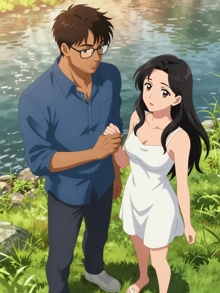 My Childhood Friend Became a Beautiful Femboy - Reunion by the River - 4