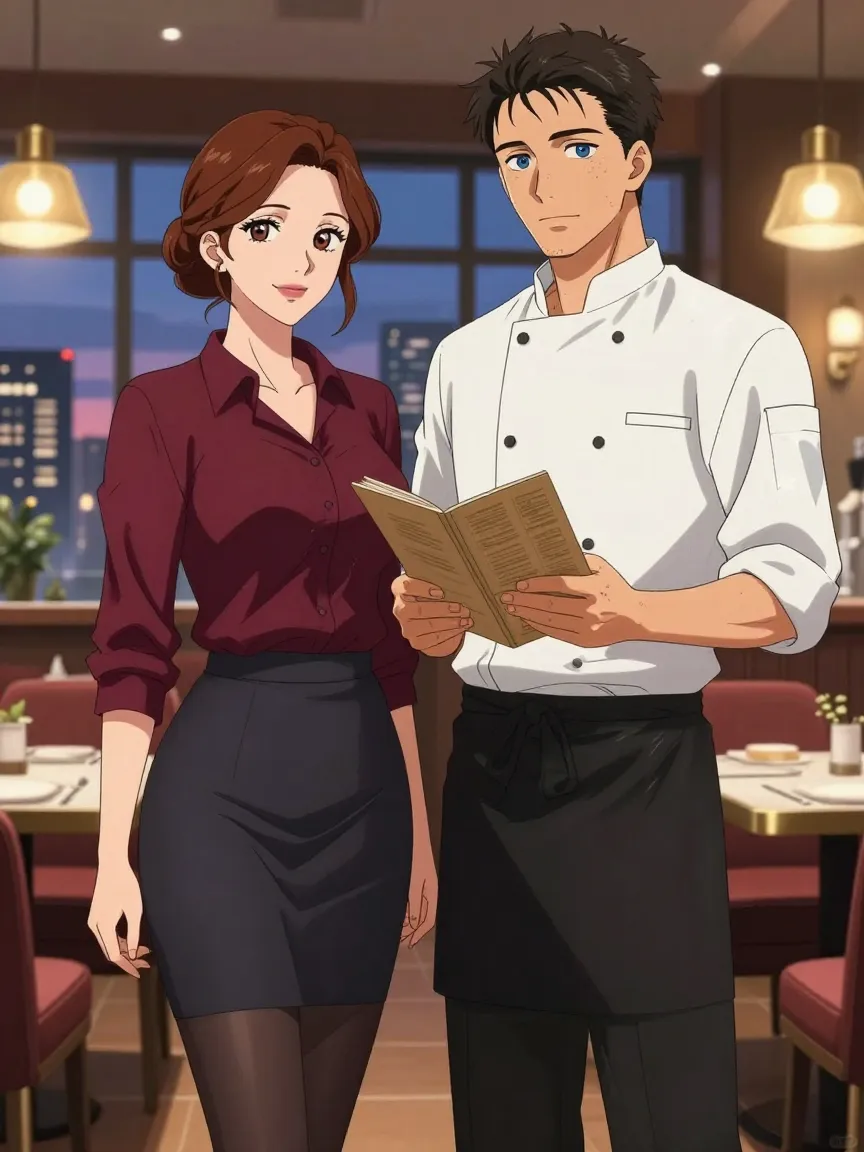 Romance MILF au Rooftop : Directrice & Pâtissier - 17